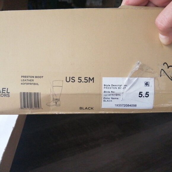 ✨New! Michael Michael Kors Womens Preston Leather Riding Boots Black. NEW. - Picture 10 of 11